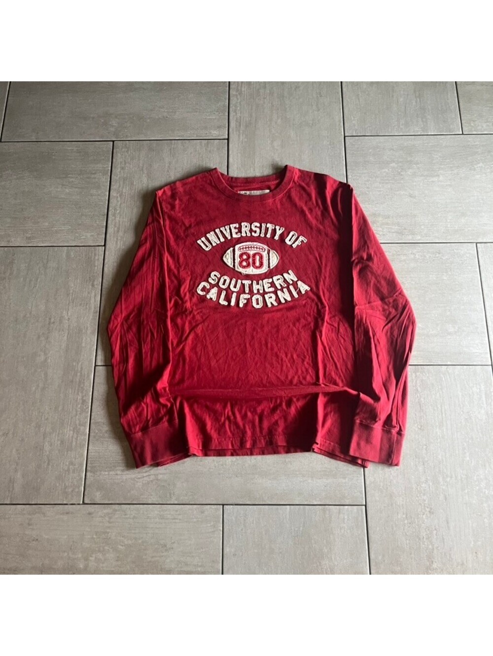 Campus Crew University of Southern California Red Long Sleeve Shirt Large